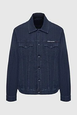 Denim jacket made of cotton and polyester blue for men