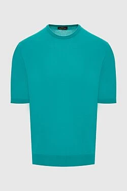 Short sleeve cotton jumper green for men