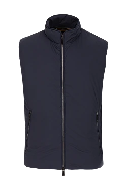 Blue polyester vest for men