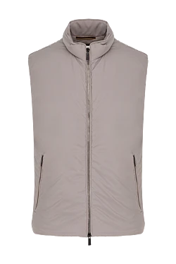 Gray polyester vest for men