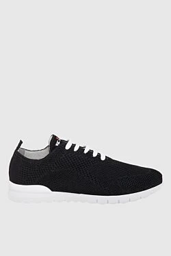 Men's black sneakers with logo on the tongue