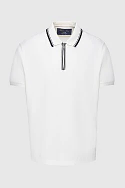 Polo made of cotton and elastane white for men