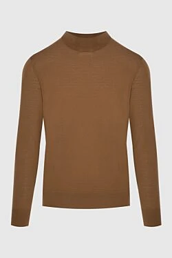 Brown wool jumper for men