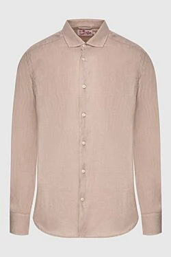 Men's beige linen shirt