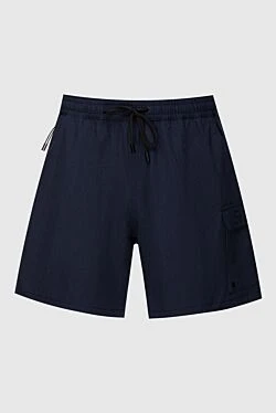 Blue polyamide and elastane shorts for men