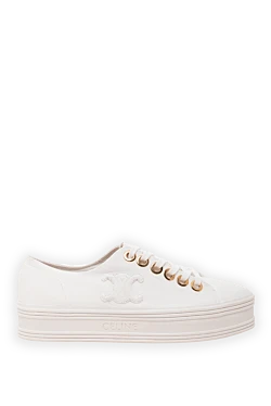 Women's sneakers with a logo white