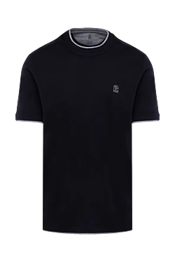 Blue cotton T-shirt for men