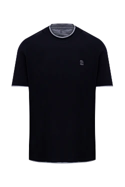 Blue cotton T-shirt for men