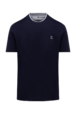 Blue cotton T-shirt for men