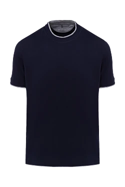 Blue cotton T-shirt for men