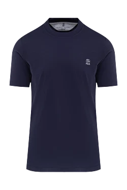 Blue cotton T-shirt for men