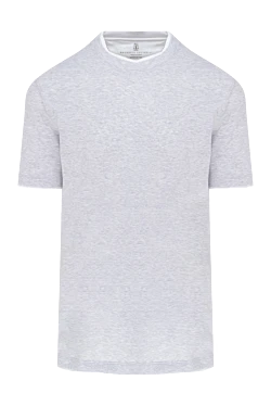 Gray cotton T-shirt for men