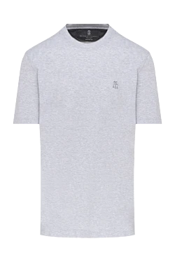 Gray cotton T-shirt for men