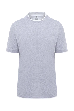 Gray cotton T-shirt for men