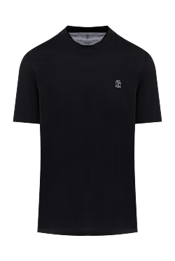 Black cotton T-shirt for men