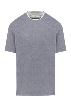 Gray cotton T-shirt for men