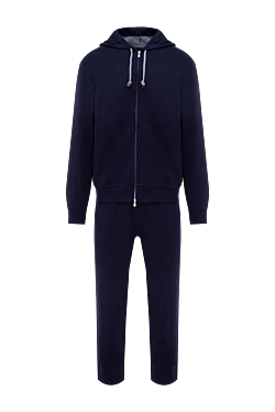Sports suit for men made of cotton and polyamide blue