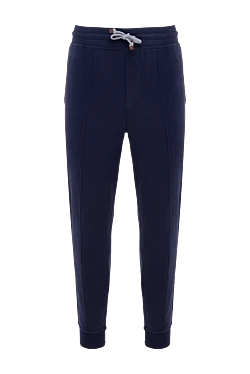 Sports pants for men made of cotton blue