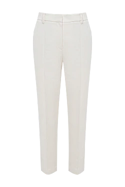 Women's white trousers with pockets