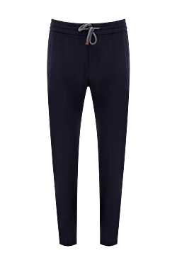 Blue woolen pants for men