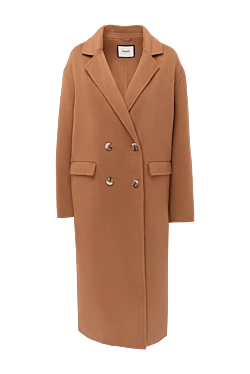 Пальто з вовни коричневе жіноче
