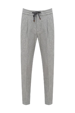 Gray woolen pants for men