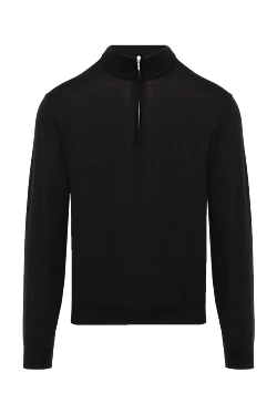 Cashmere and silk troyer men's black