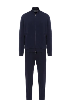 Sports suit for men made of cotton and polyamide blue