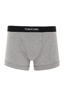 Men's boxers made of cotton and elastane gray