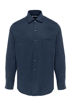 Men's blue cotton shirt