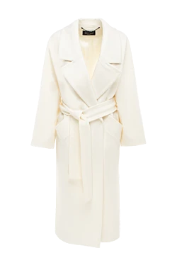 White wool coat for women