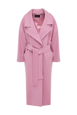 Pink wool coat for women