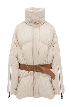 Beige down jacket for women