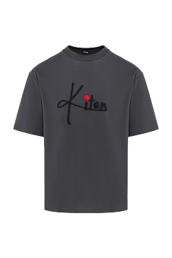 Gray cotton T-shirt for men