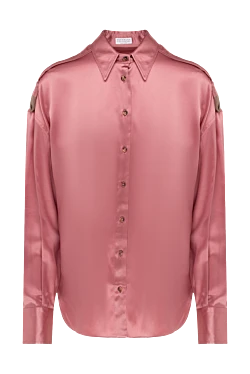 Silk shirt pink for women