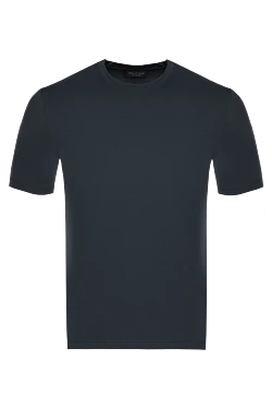 Gray cotton and elastane T-shirt for men