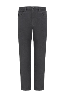 Men's gray cotton and polyurethane jeans