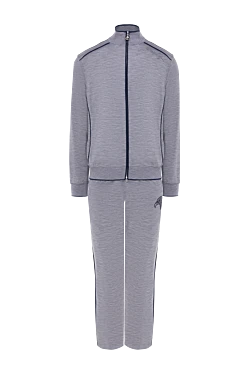 Gray men's wool and polyamide walking suit