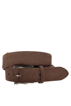 Men's brown suede belt