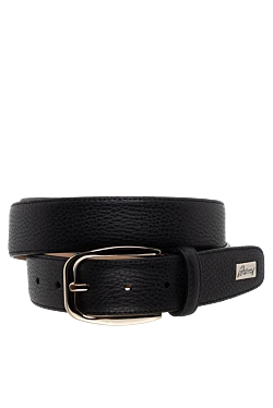 Leather belt for men black