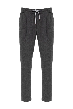 Gray wool pants for men