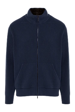 Cardigan from cashmere blue for men