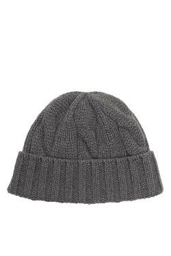 Gray cashmere cap for women
