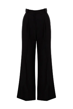 Black cashmere pants for women