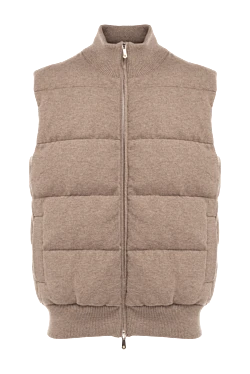 Cashmere vest beige for men