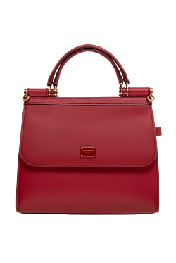 Women's genuine leather bag red