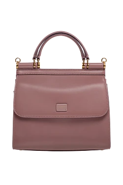 Women's genuine leather bag pink