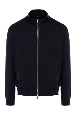 Куртка з вовни та еластану чоловіча синя