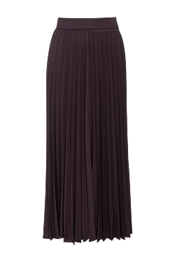 Brown polyester skirt for women