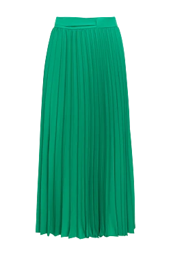 Green polyester skirt for women